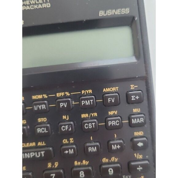 HP-10B Business Calculator Hewlett Packard business vintage retro brown - Picture 12 of 14